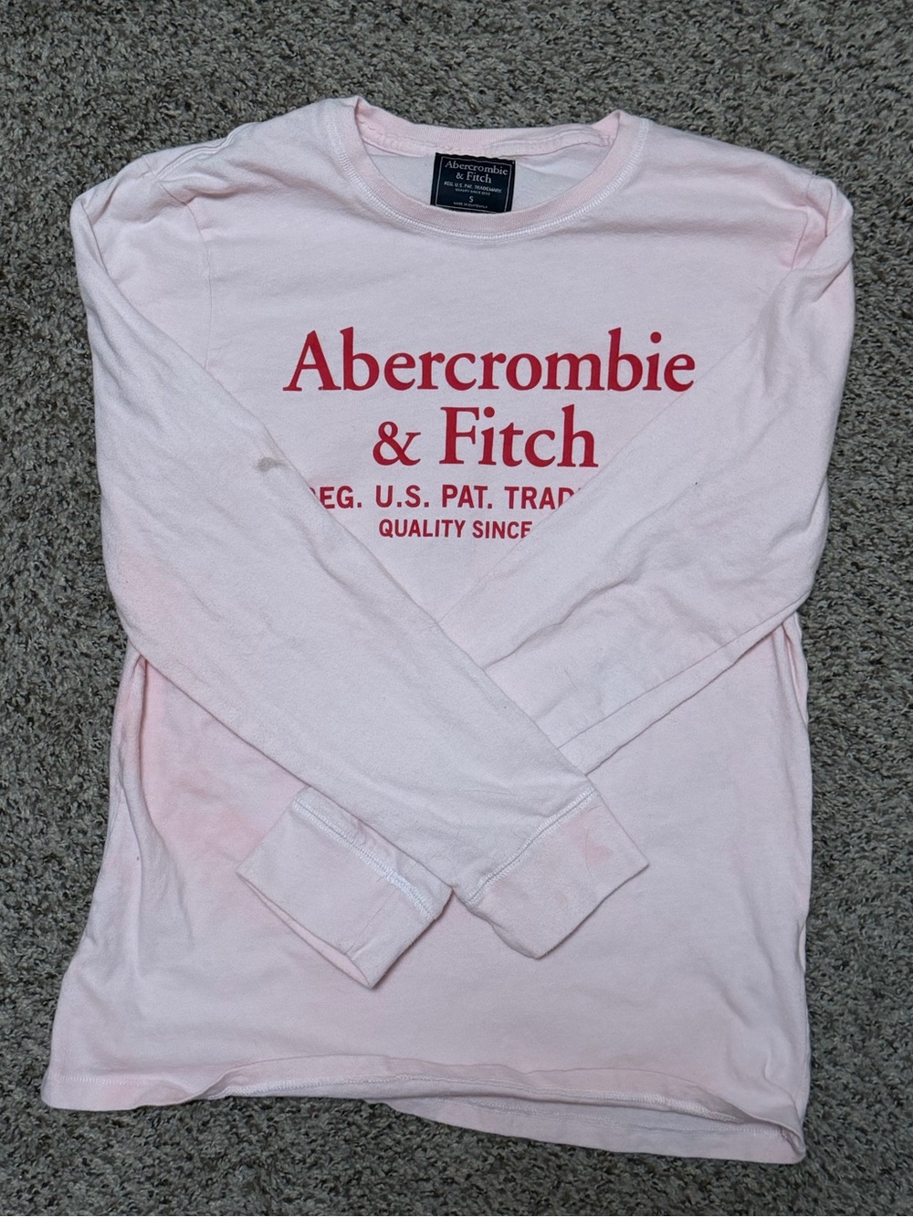 Abercrombie & Fitch Light Pink Long Sleeve